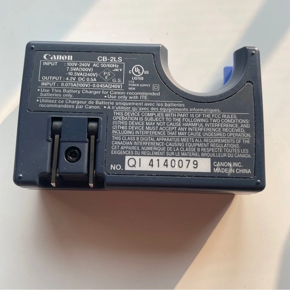 Canon CB-2LS Travel Battery CHARGER for NB-1L S100,110,200,230,300.400,410,500